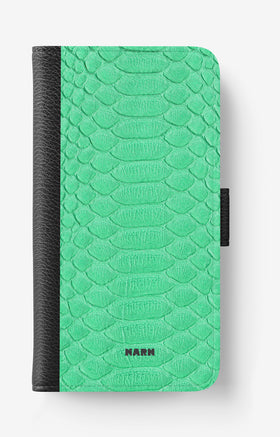 Samsung Galaxy S23 Ultra Wallet Case - Turquoise Snake - View 1