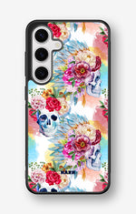 Samsung Galaxy S24 5G Hard Case – Flowered Skulls - View 1