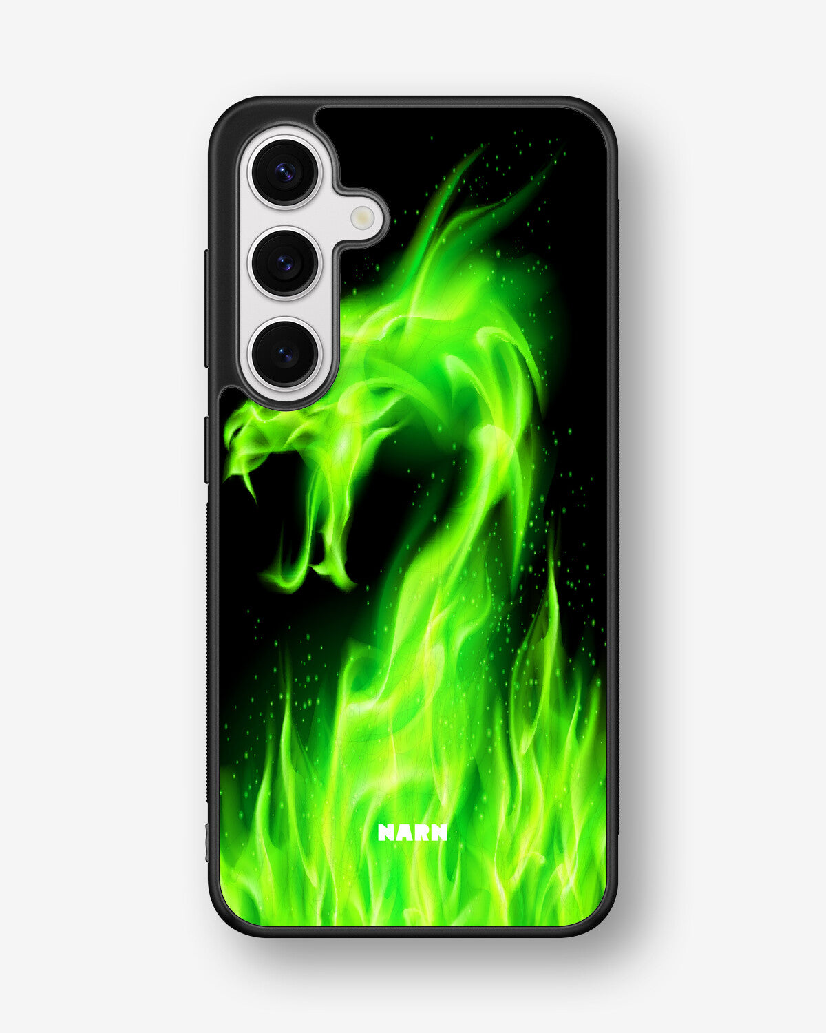 Samsung Galaxy S24 5G Hard Case – Green Flames Dragon - View 1
