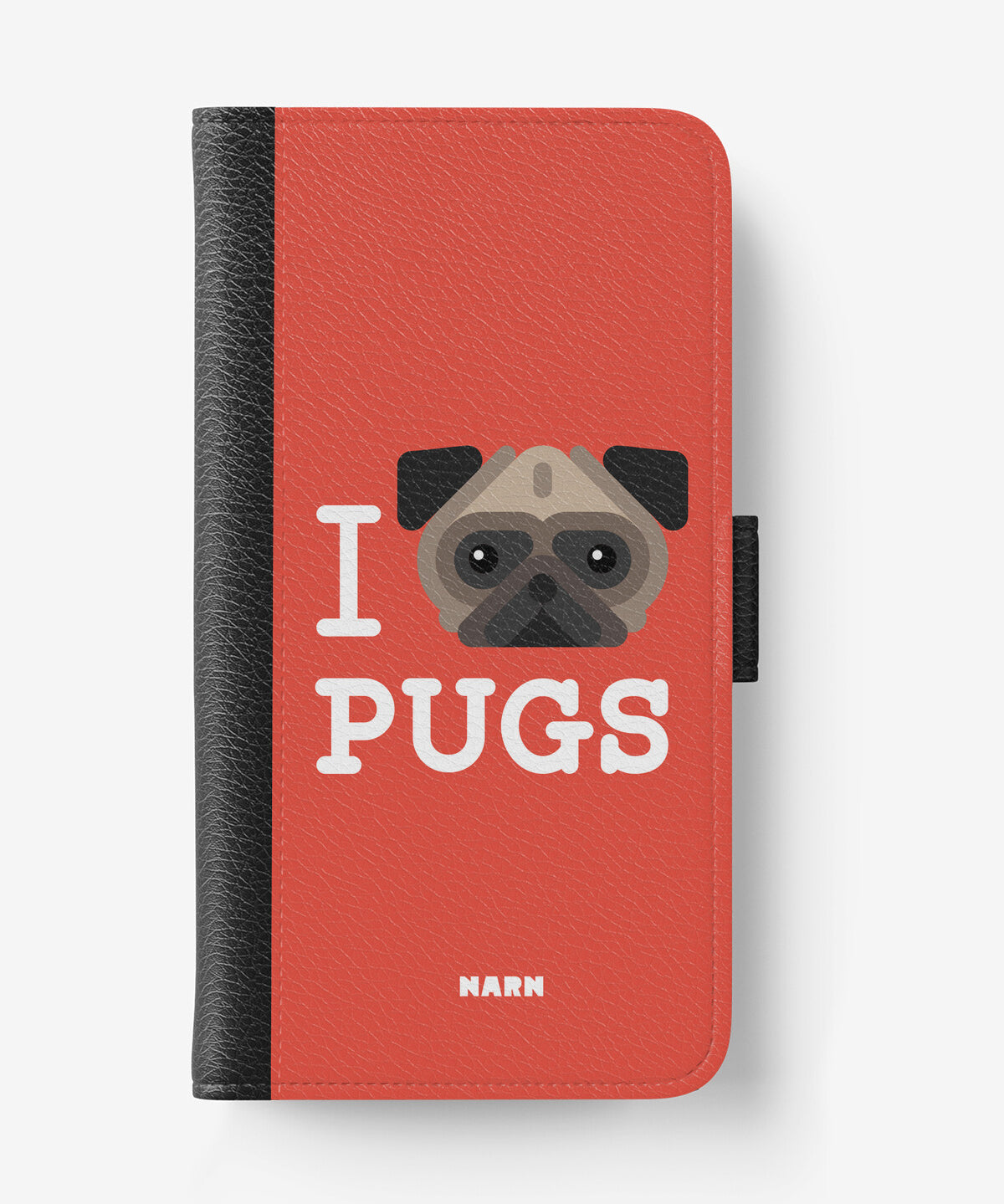 Samsung Galaxy S24 5G Wallet Case - I Love Pugs - View 1