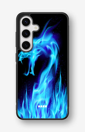 Samsung Galaxy S24 FE Hard Case – Blue Flames Dragon - View 1