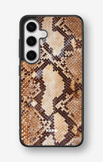 Samsung Galaxy S24 FE Hard Case – Brown Snakeskin - View 1