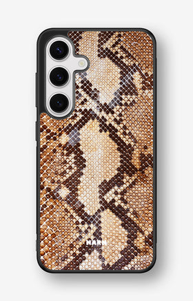 Samsung Galaxy S24 FE Hard Case – Brown Snakeskin - View 1