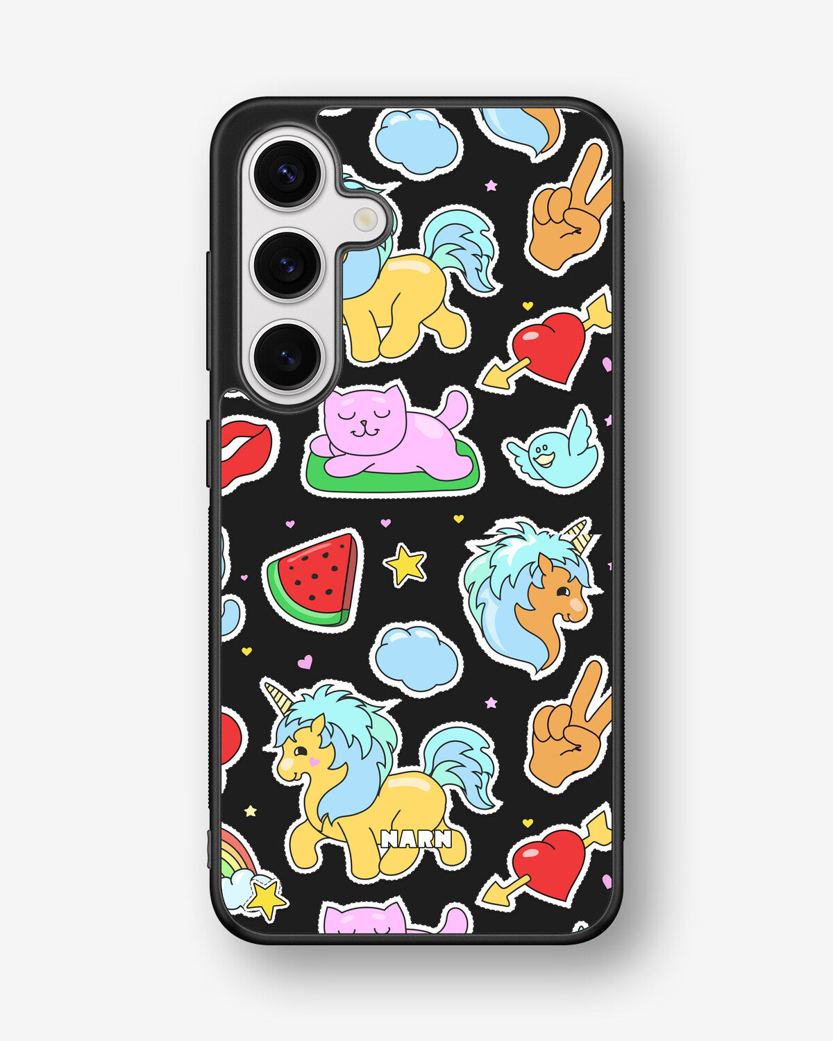 Samsung Galaxy S24 FE Hard Case – Cute Stickers - View 1