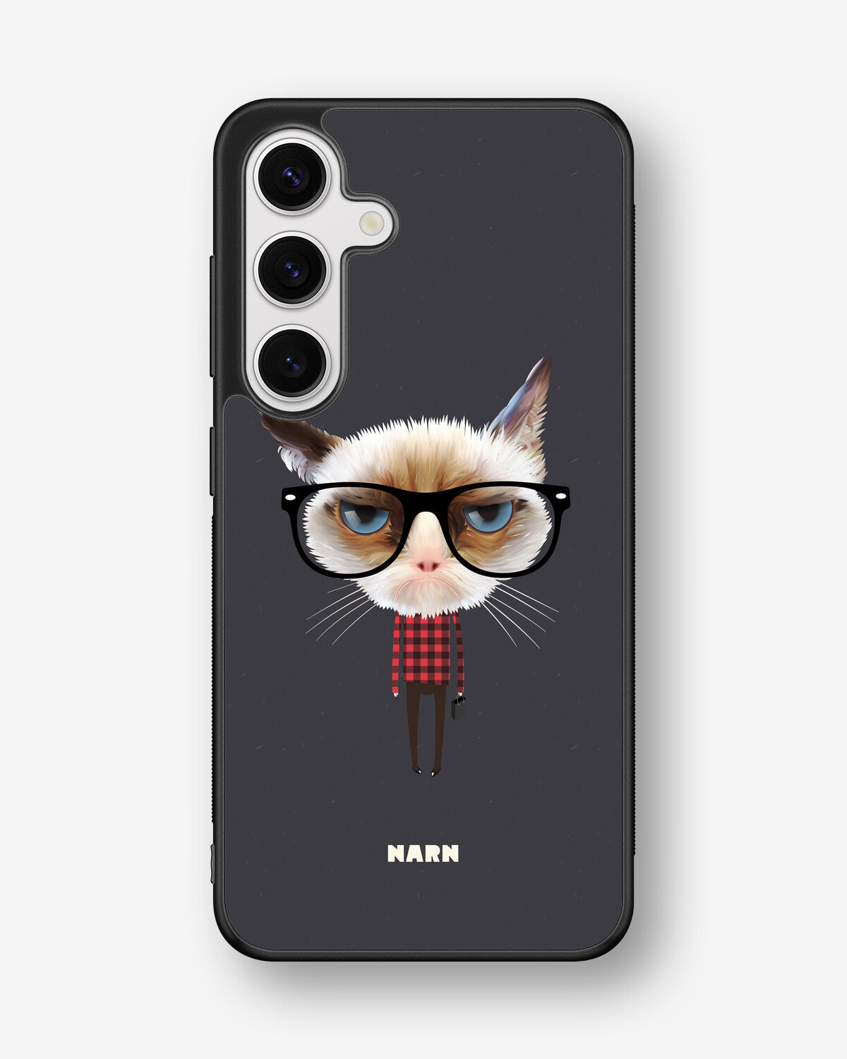 Samsung Galaxy S24 FE Hard Case – Hipster Cat - View 1