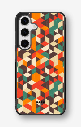 Samsung Galaxy S24 FE Hard Case – Retro Geometric - View 1