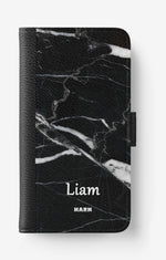 Samsung Galaxy S24 FE Wallet Case - Custom - Black Marble - View 1