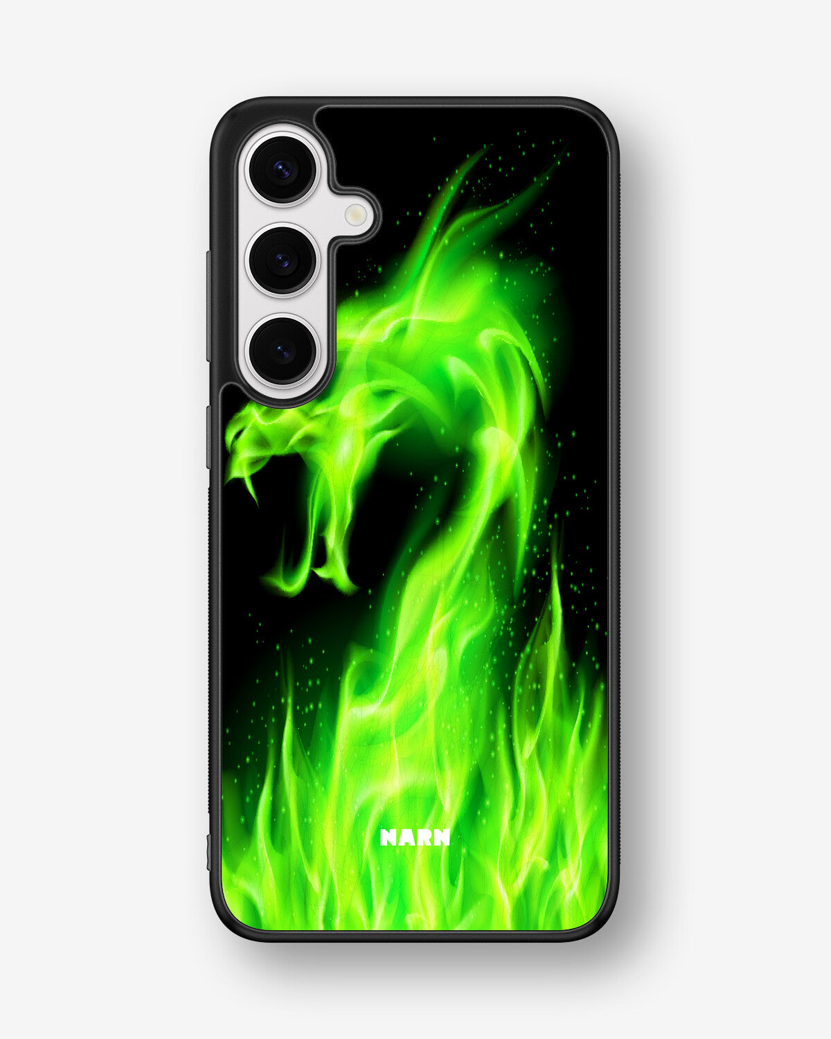 Samsung Galaxy S24 Plus Hard Case – Green Flames Dragon - View 1