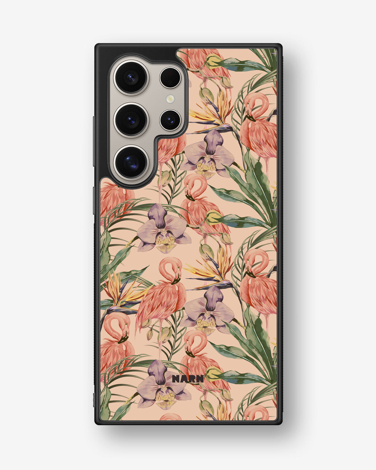 Samsung Galaxy S24 Ultra Hard Case – Flamingos & Flowers - View 1