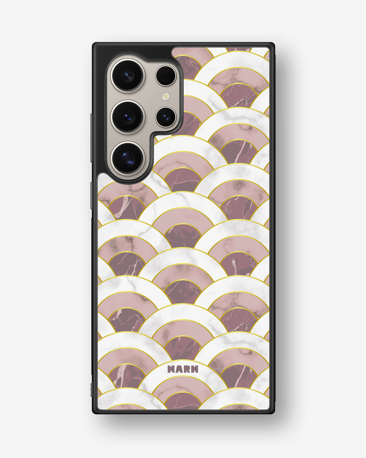 Samsung Galaxy S24 Ultra Hard Case – Pink Marble Waves - View 1