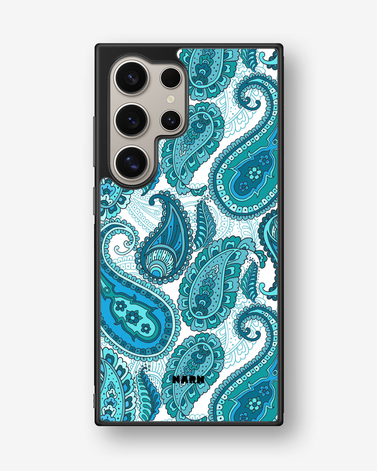 Samsung Galaxy S24 Ultra Hard Case – Turquoise Paisley - View 1