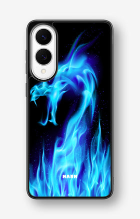 Samsung Galaxy S25 Edge Hard Case – Blue Flames Dragon - View 1