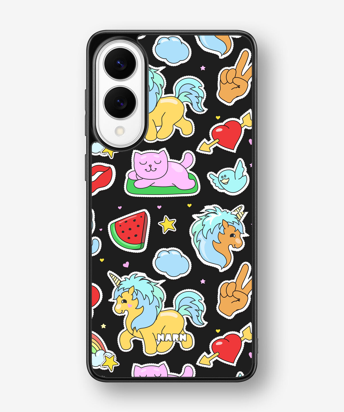 Samsung Galaxy S25 Edge Hard Case – Cute Stickers - View 1
