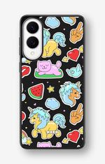 Samsung Galaxy S25 Edge Hard Case – Cute Stickers - View 1