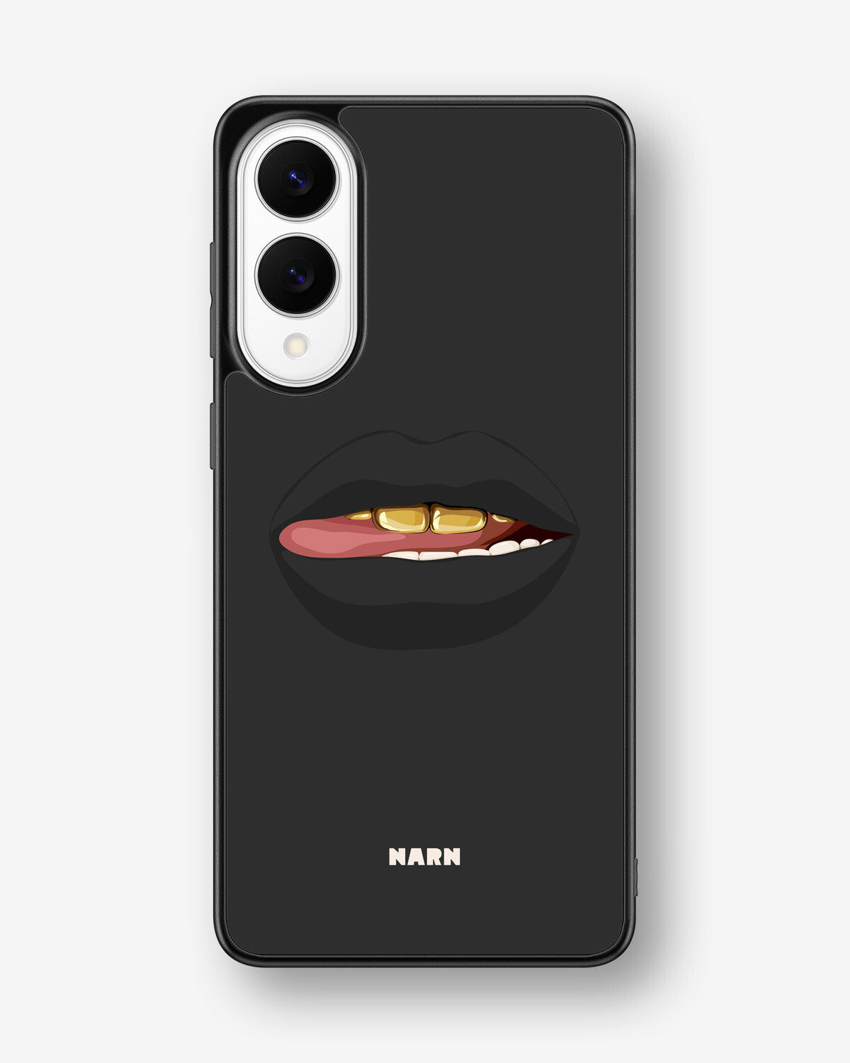 Samsung Galaxy S25 Edge Hard Case – Golden Lips - View 1