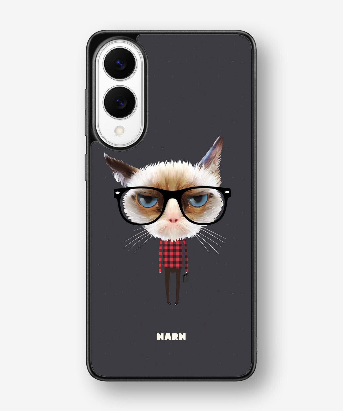Samsung Galaxy S25 Edge Hard Case – Hipster Cat - View 1