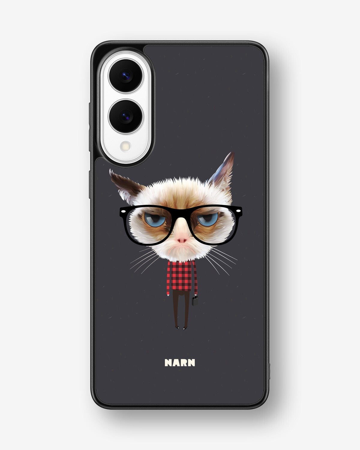 Samsung Galaxy S25 Edge Hard Case – Hipster Cat - View 1