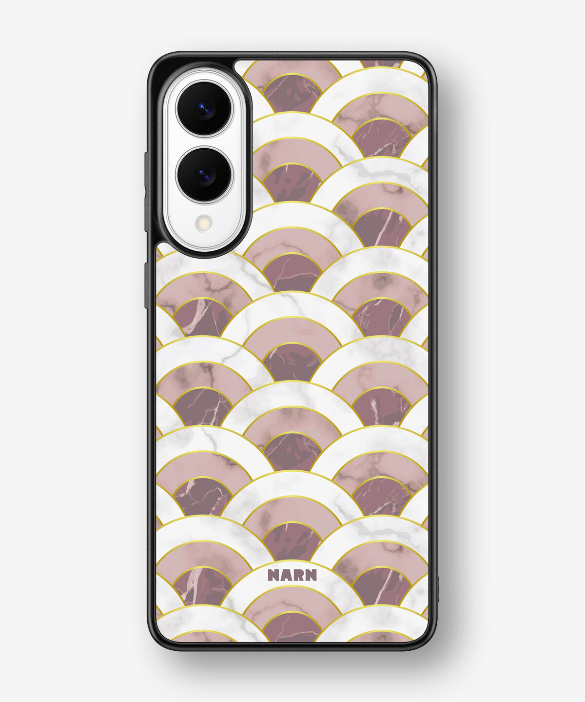Samsung Galaxy S25 Edge Hard Case – Pink Marble Waves - View 1
