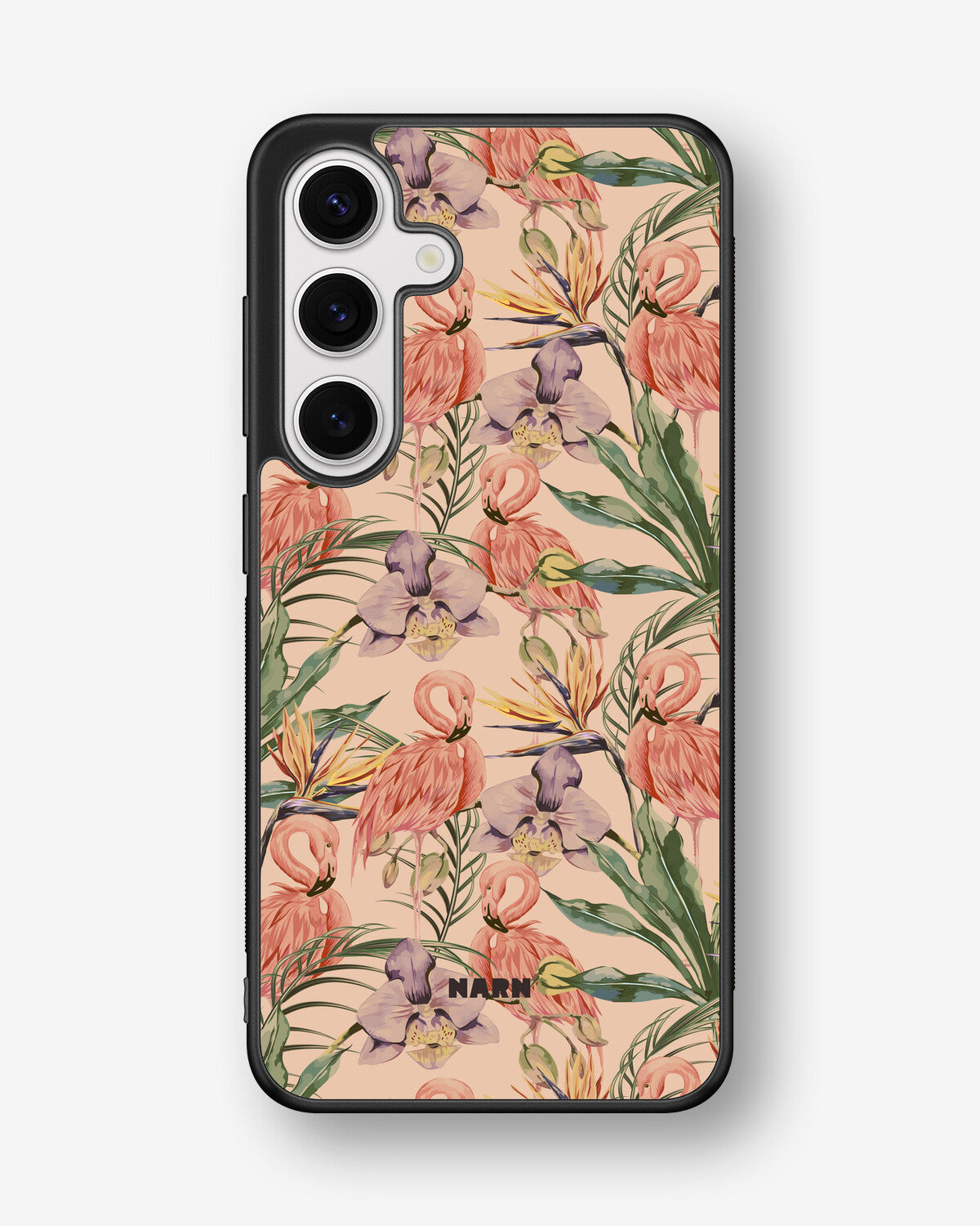 Samsung Galaxy S25 Hard Case – Flamingos & Flowers - View 1