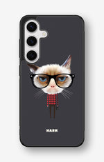 Samsung Galaxy S25 Hard Case – Hipster Cat - View 1