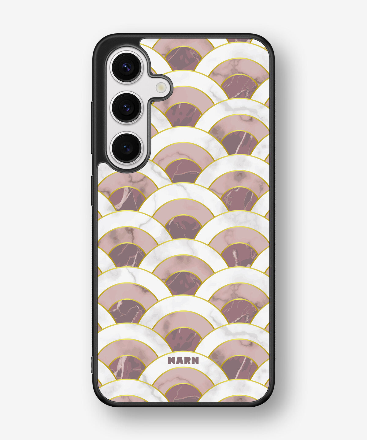 Samsung Galaxy S25 Hard Case – Pink Marble Waves - View 1