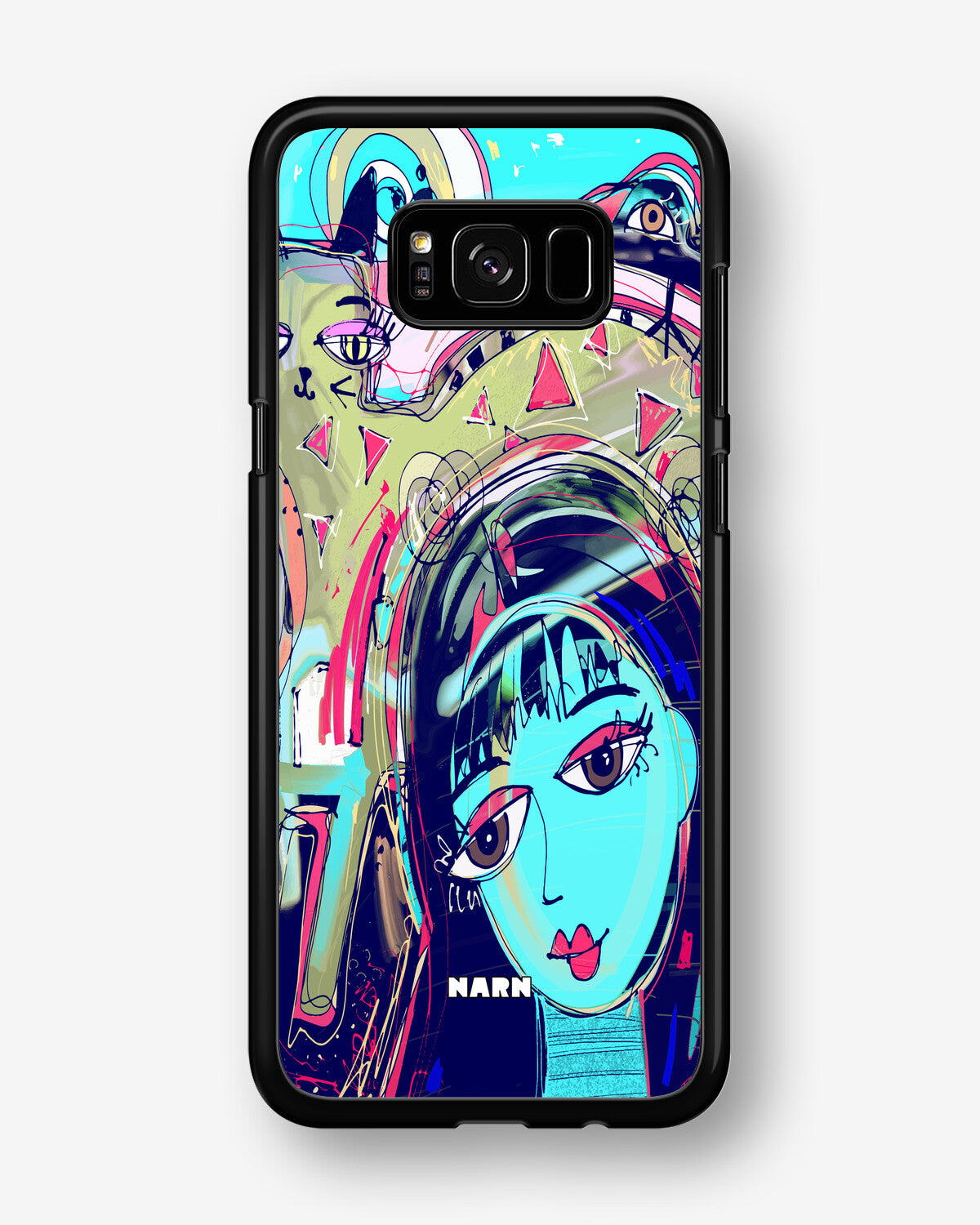 Samsung Galaxy S8 Plus Hard Case – Abstract Cat - View 1