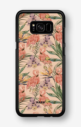 Samsung Galaxy S8 Plus Hard Case – Flamingos & Flowers - View 1