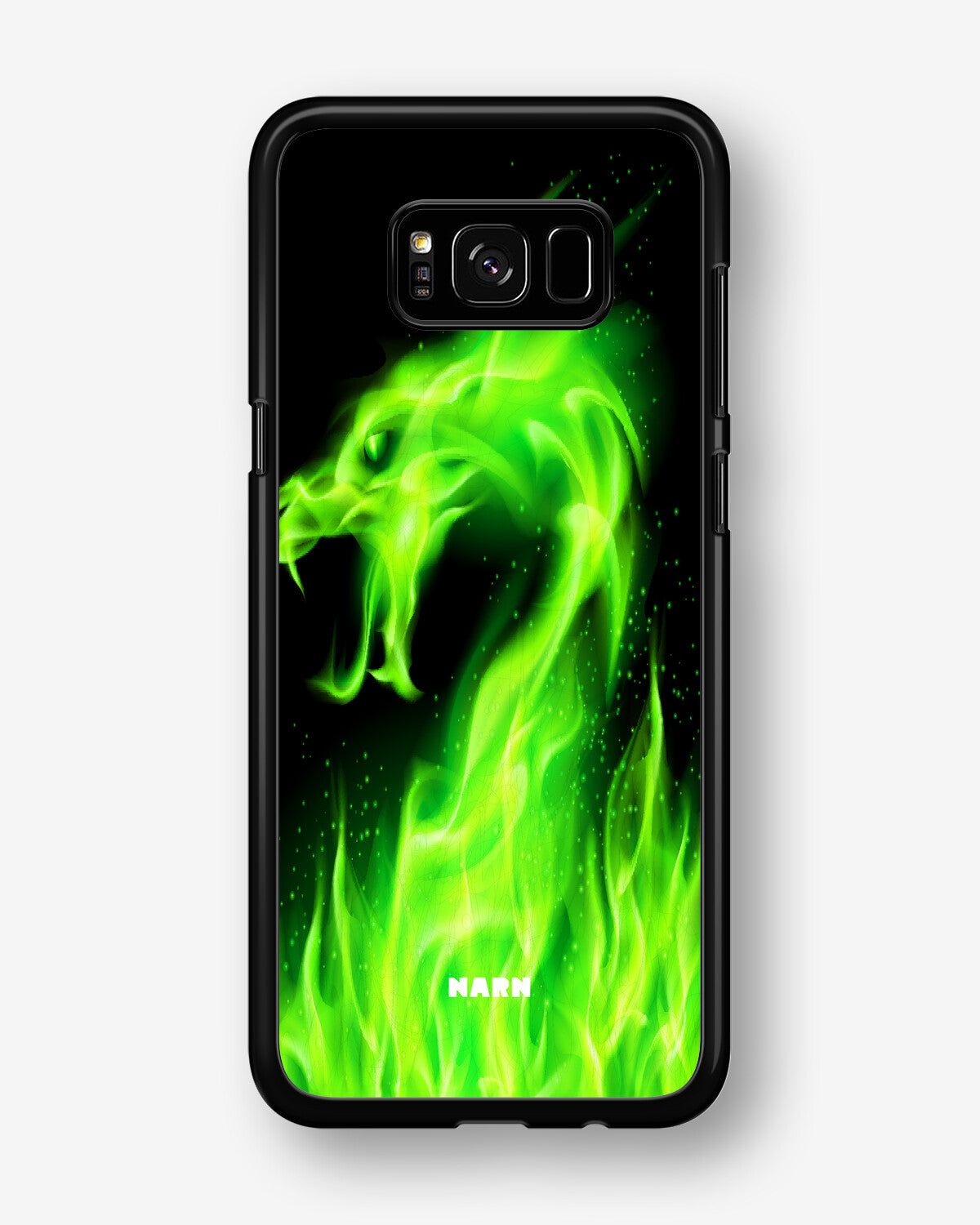 Samsung Galaxy S8 Plus Hard Case – Green Flames Dragon - View 1
