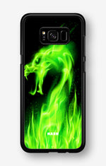 Samsung Galaxy S8 Plus Hard Case – Green Flames Dragon - View 1