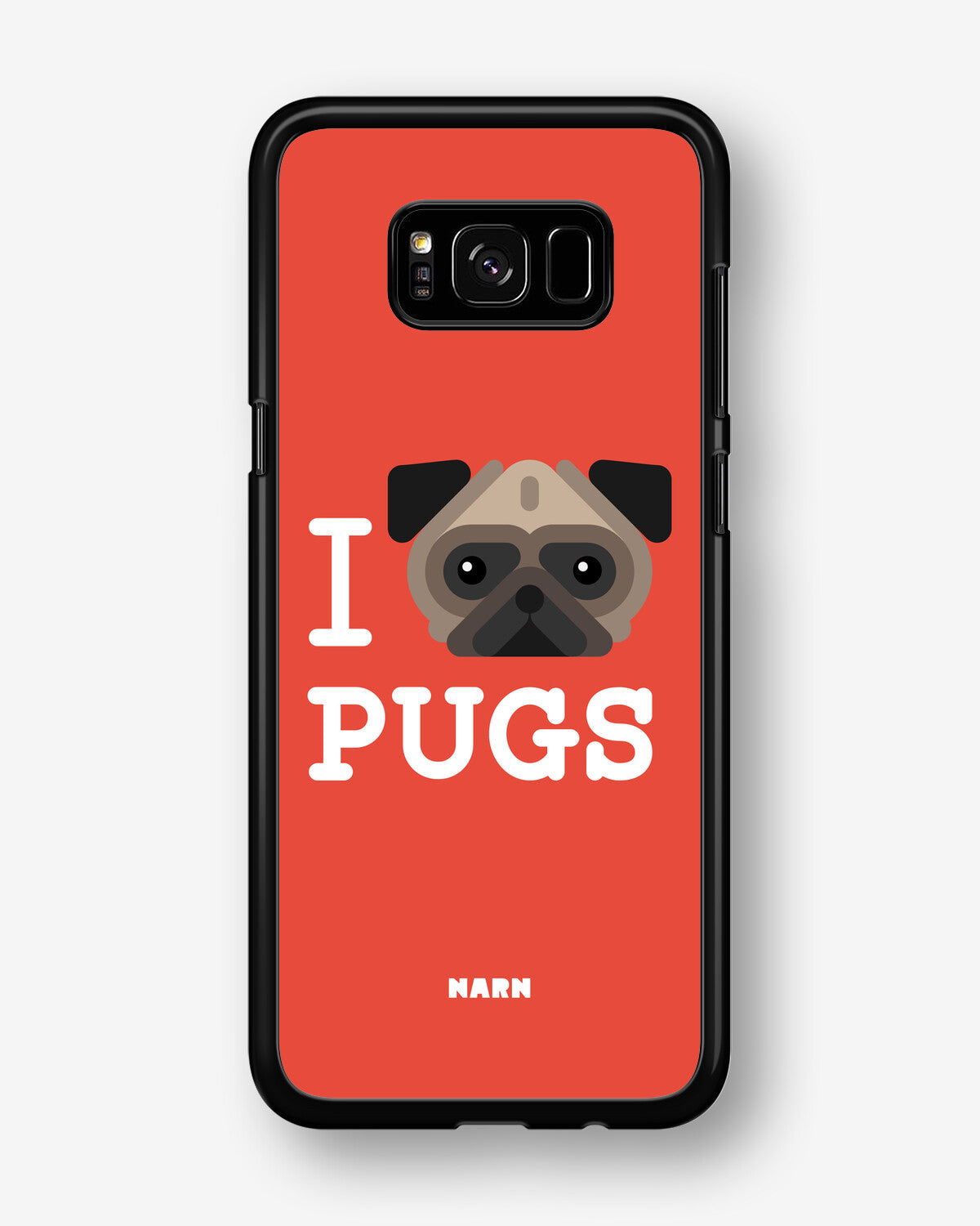 Samsung Galaxy S8 Plus Hard Case – I Love Pugs - View 1