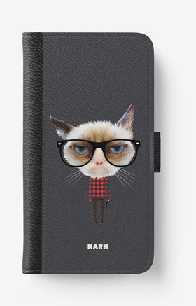 Samsung Galaxy S8 Plus Wallet Case - Hipster Cat - View 1