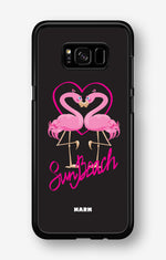 Samsung Galaxy S8 Hard Case – Beach Flamingo - View 1
