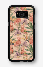 Samsung Galaxy S8 Hard Case – Flamingos & Flowers - View 1