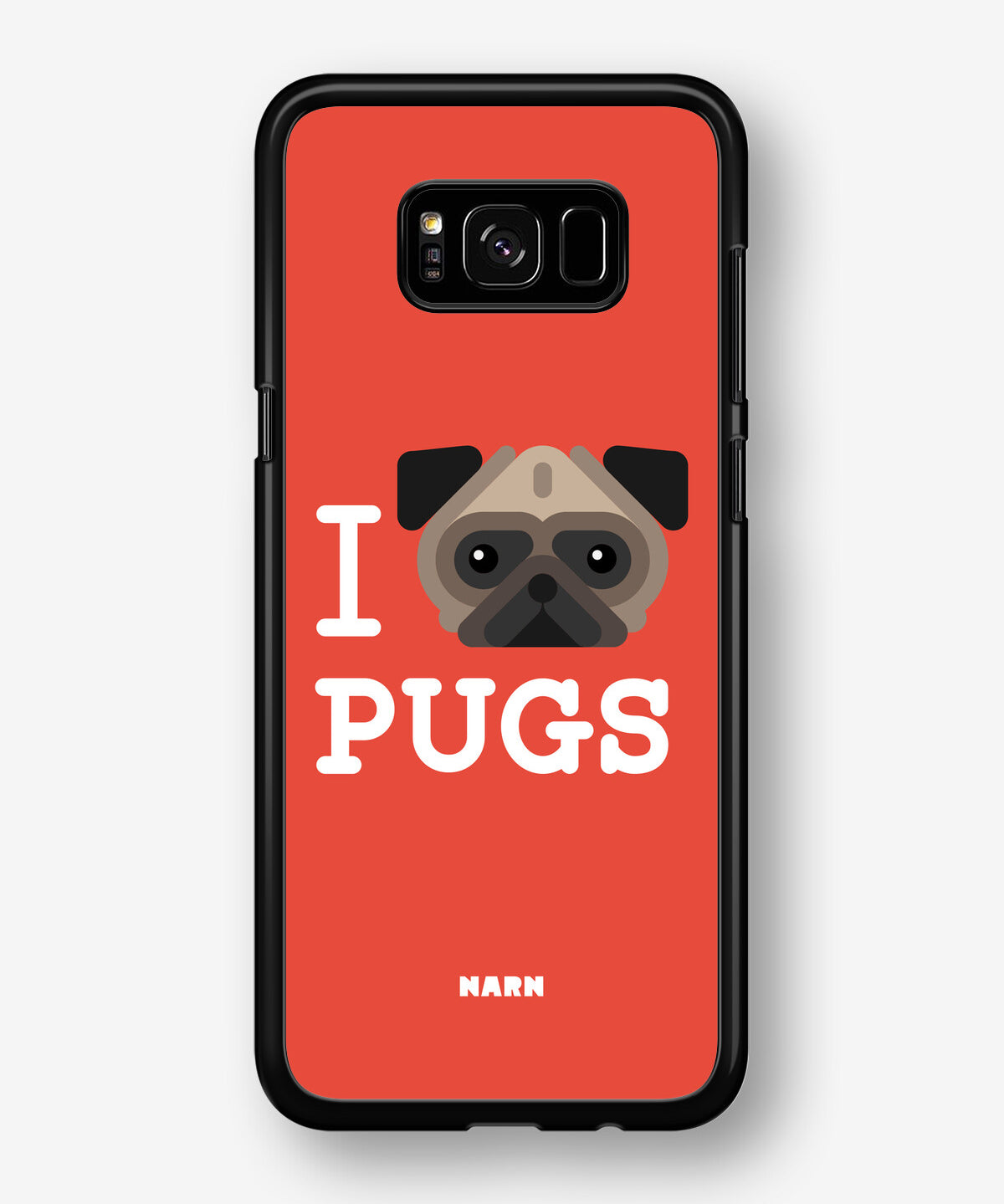 Samsung Galaxy S8 Hard Case – I Love Pugs - View 1