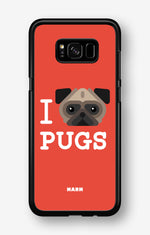 Samsung Galaxy S8 Hard Case – I Love Pugs - View 1