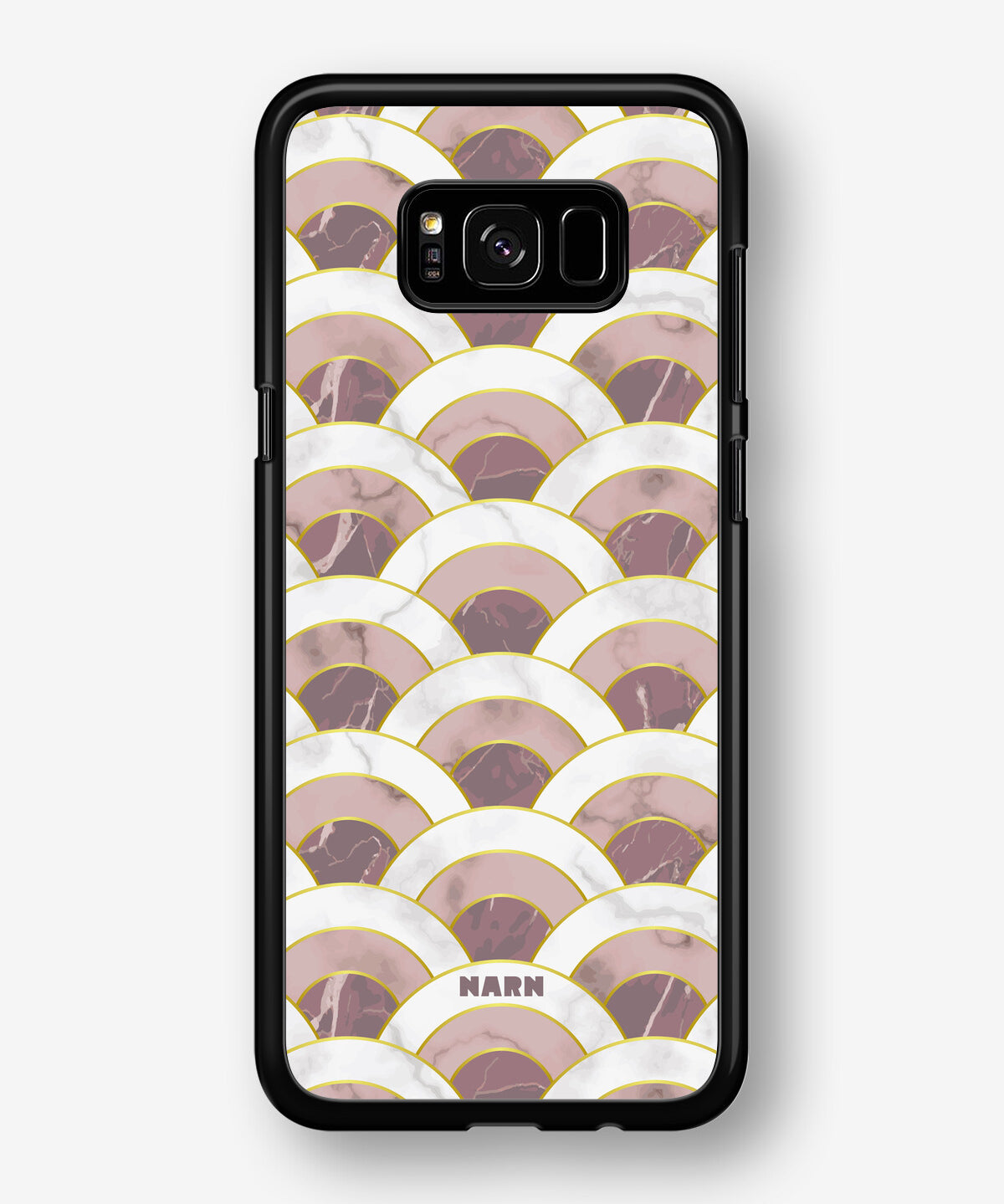 Samsung Galaxy S8 Hard Case – Pink Marble Waves - View 1