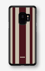 Samsung Galaxy S9 Hard Case – Bordeaux Stripe - View 1