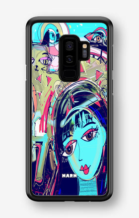 Samsung Galaxy S9 Plus Hard Case – Abstract Cat - View 1