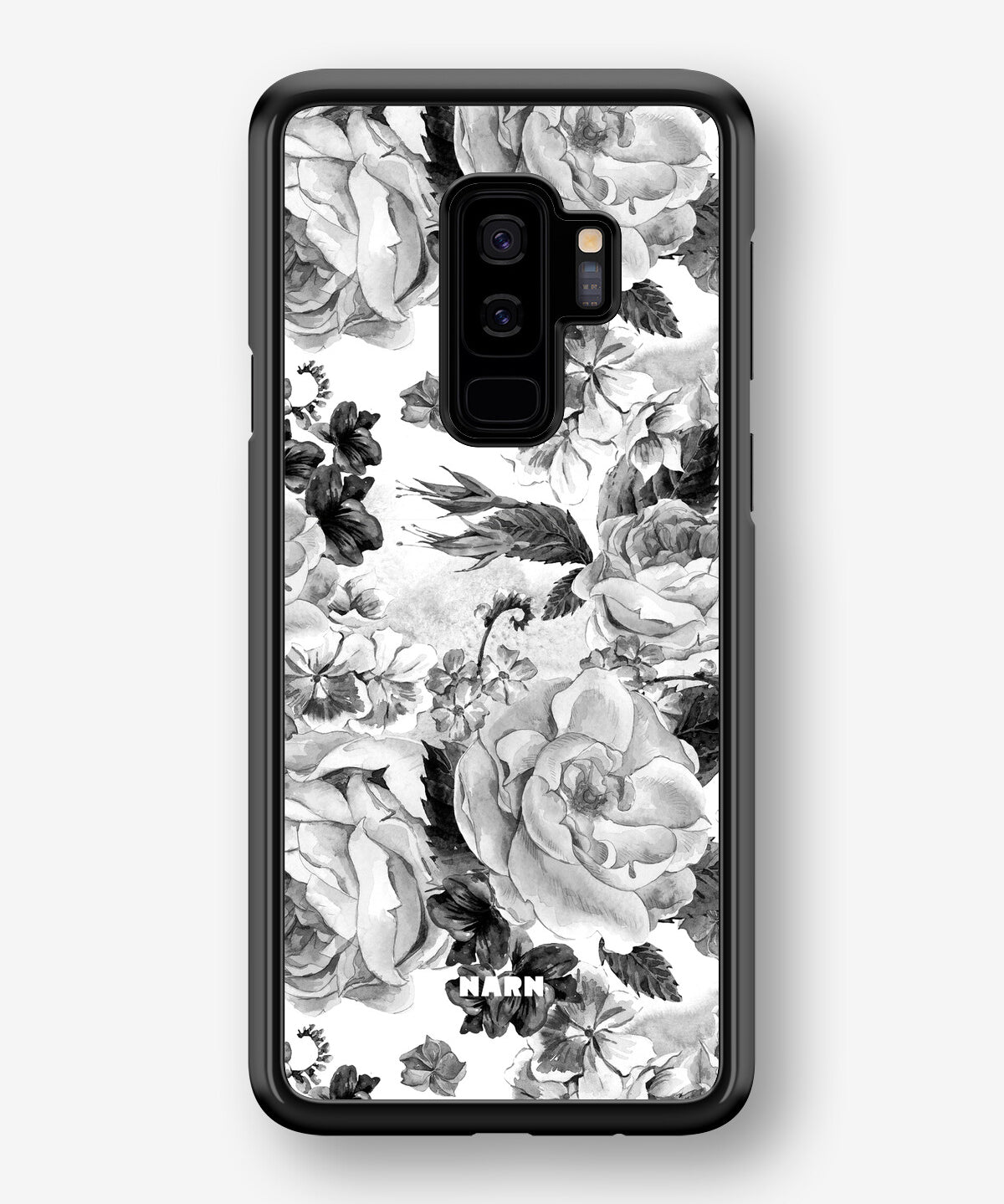 Samsung Galaxy S9 Plus Hard Case – Black & White Bloom - View 1