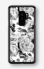 Samsung Galaxy S9 Plus Hard Case – Black & White Bloom - View 1
