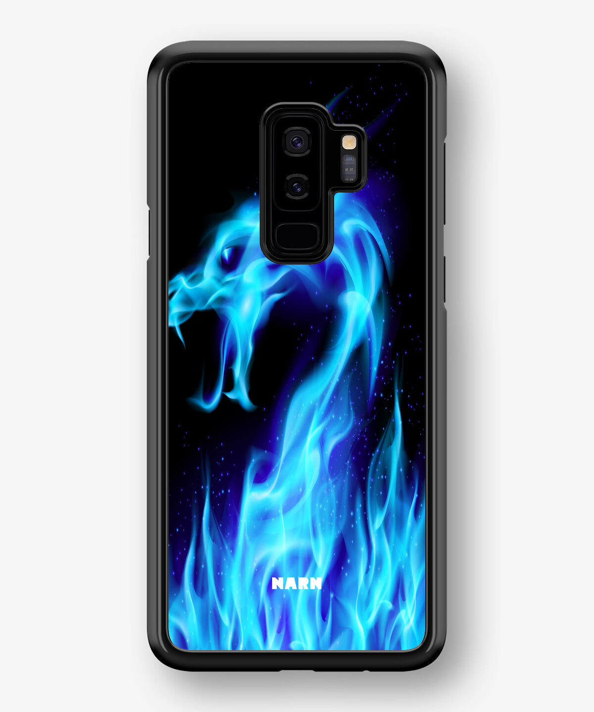 Samsung Galaxy S9 Plus Hard Case – Blue Flames Dragon - View 1