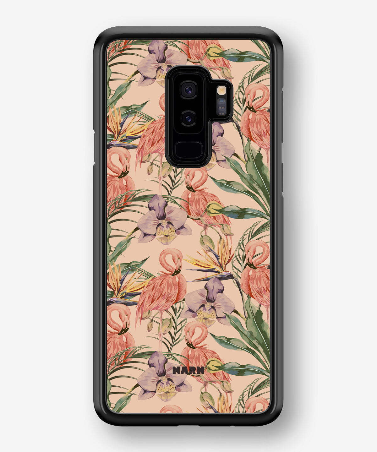 Samsung Galaxy S9 Plus Hard Case – Flamingos & Flowers - View 1
