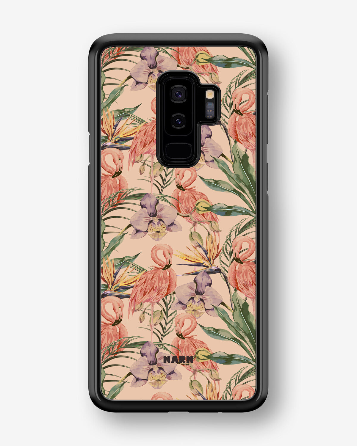 Samsung Galaxy S9 Plus Hard Case – Flamingos & Flowers - View 1