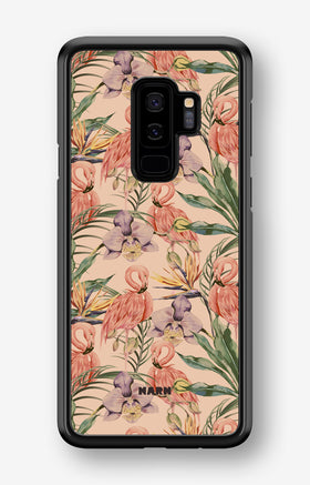 Samsung Galaxy S9 Plus Hard Case – Flamingos & Flowers - View 1