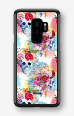 Samsung Galaxy S9 Plus Hard Case – Flowered Skulls - View 1