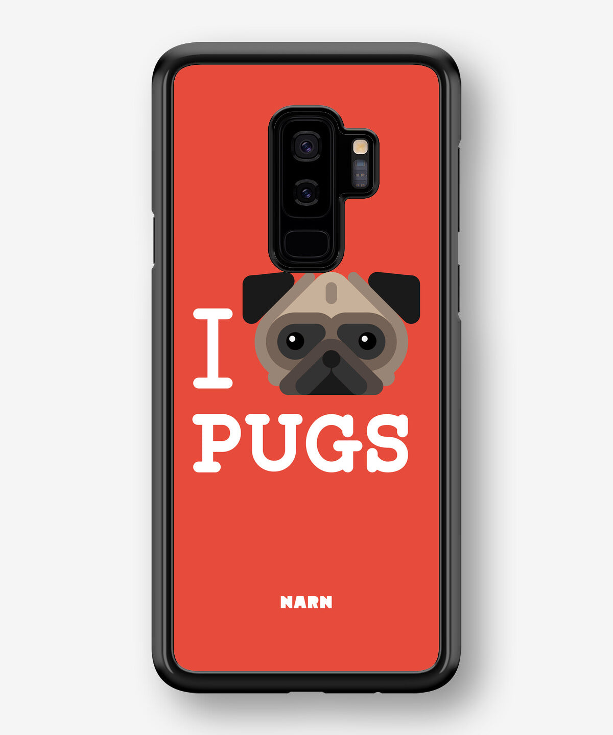 Samsung Galaxy S9 Plus Hard Case – I Love Pugs - View 1