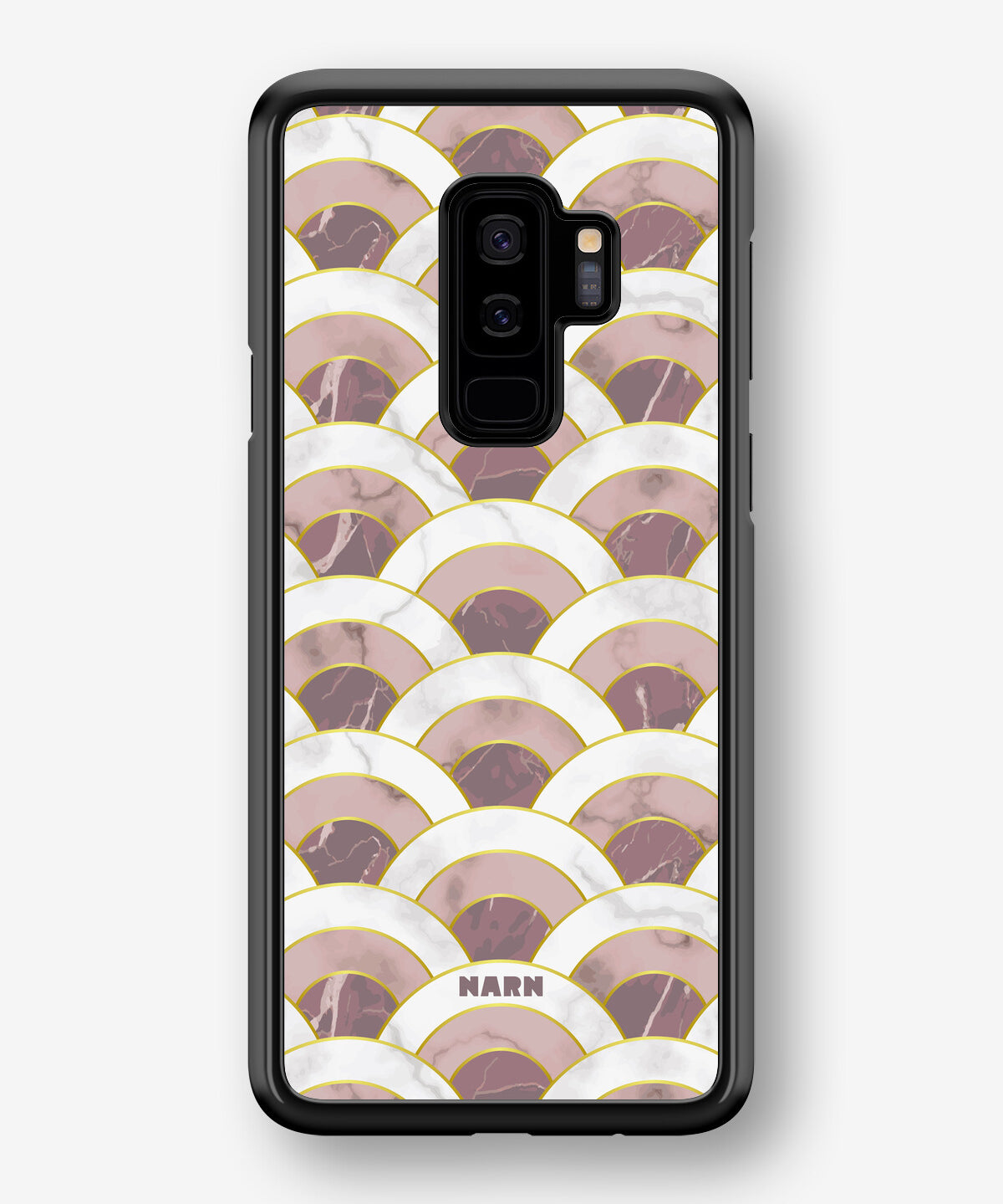 Samsung Galaxy S9 Plus Hard Case – Pink Marble Waves - View 1