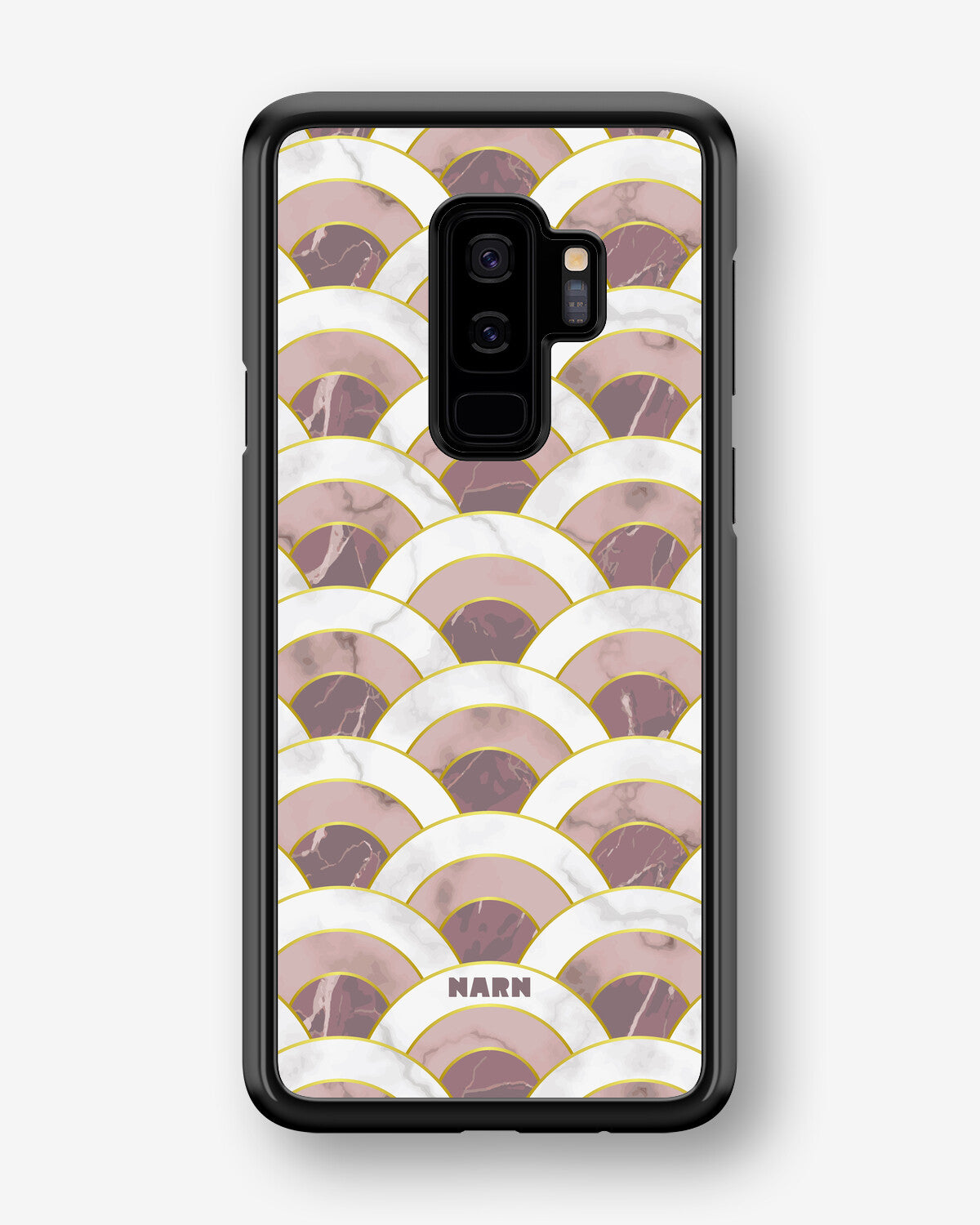 Samsung Galaxy S9 Plus Hard Case – Pink Marble Waves - View 1