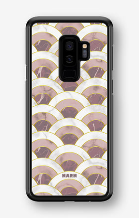 Samsung Galaxy S9 Plus Hard Case – Pink Marble Waves - View 1