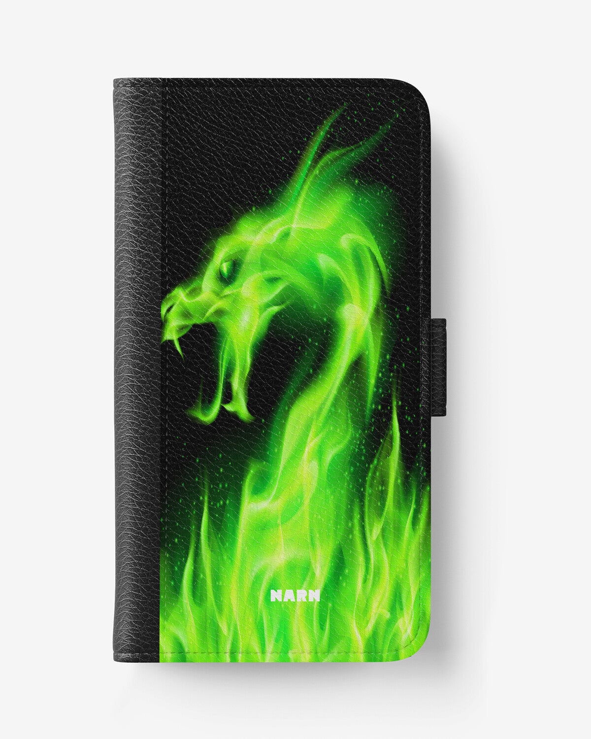 Samsung Galaxy S9 Plus Wallet Case - Green Flames Dragon - View 1
